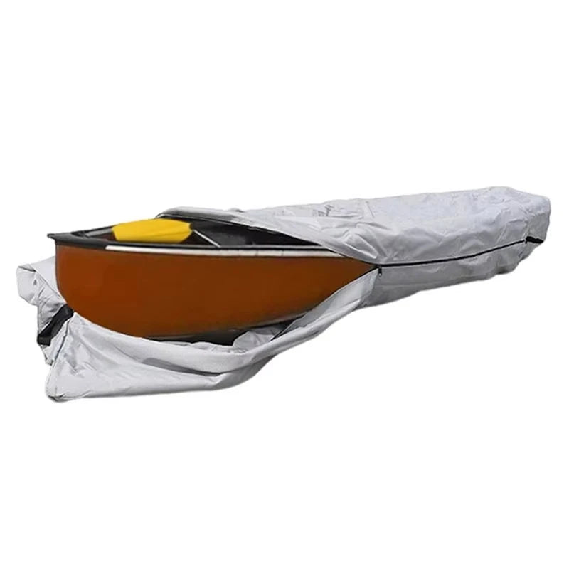 For Canoe Kayak Full-Cover Boat Protection Dustproof Canoe Cover Water Sports Full Coverage Fishing Boat Cover 420D Oxford Cloth