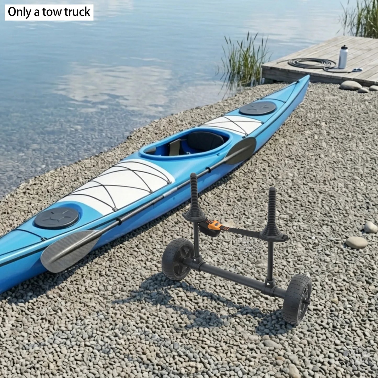 Adjustable Width Kayak Transport Dolly Black Portable Canoe Hauling Cart Watercraft Carrier Dolly For Canoe Paddleboard Beach Grass Gravel