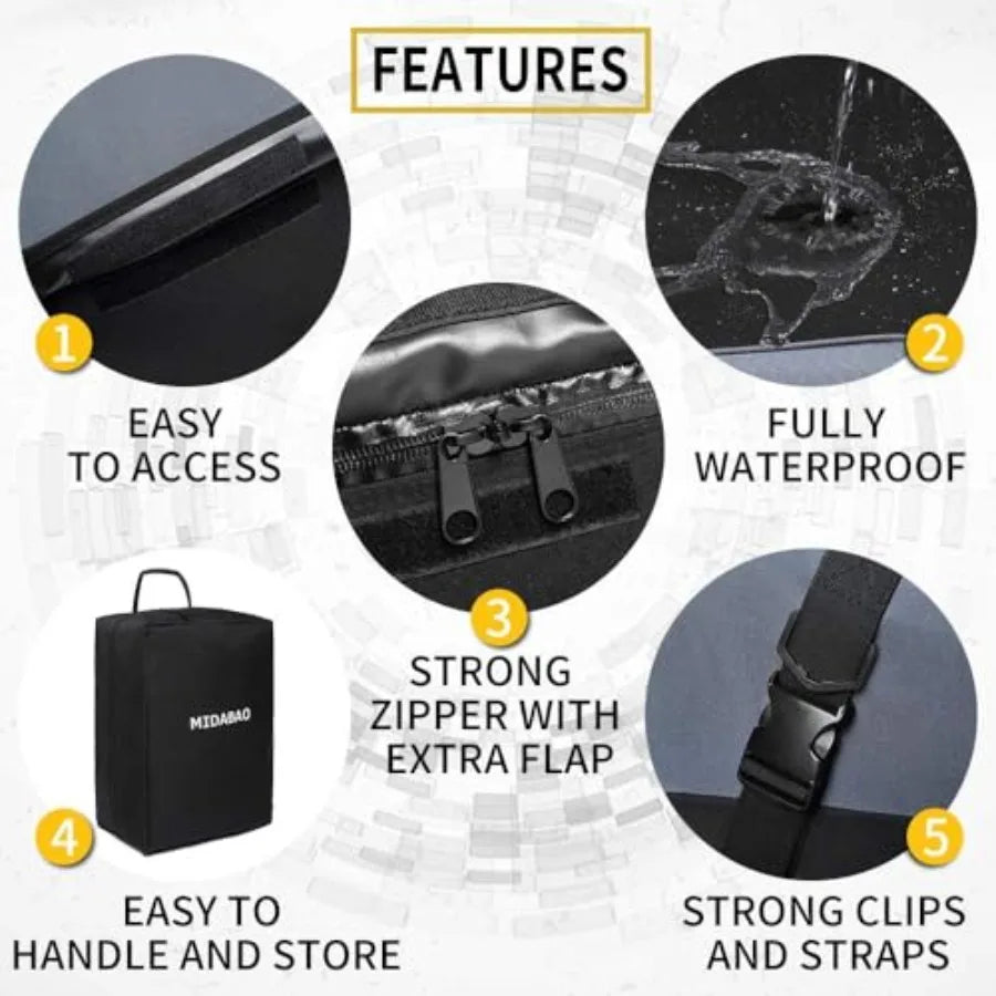 Rooftop Cargo Bag, 20 Cu Ft, Waterproof, Black